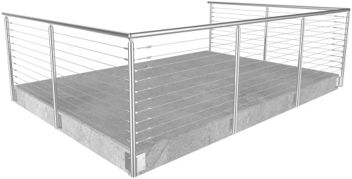 cable railing miami round side mounted 36 in